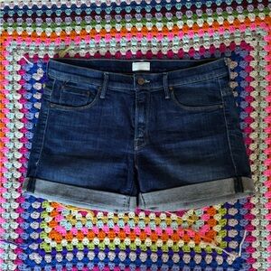 MOTHER Skinny Not Skinny Dark Blue Jean Shorts - 29